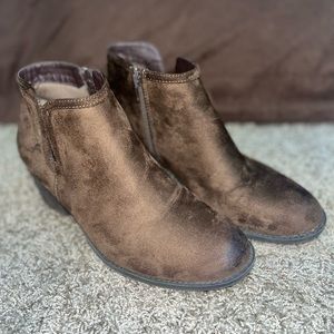 Brown booties size 8